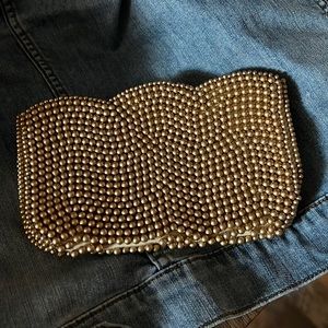 Vintage 1940’s gold Pearl clutch